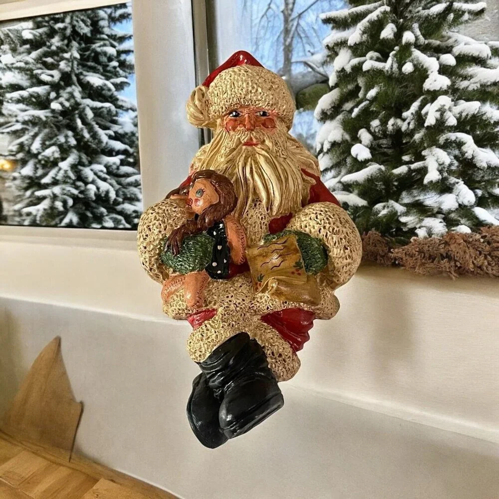 Vtg Santa Claus‎ Christmas Shelf Sitter 1980s Signed Rita Darby “American Santa”